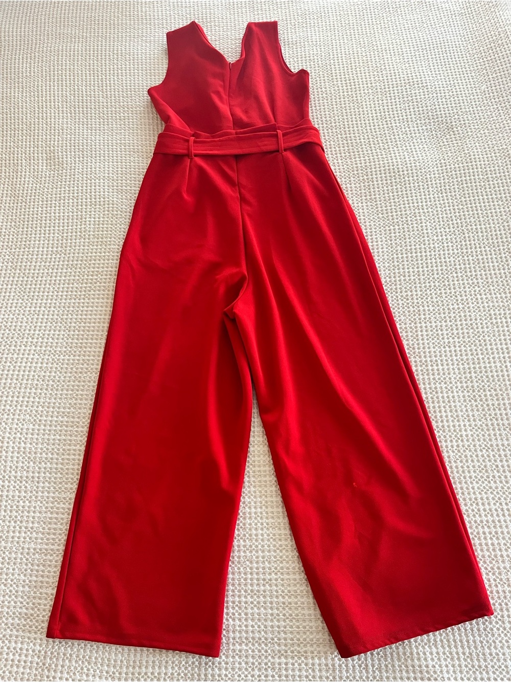 ANTHROPOLOGIE RED CATHY STRUCTURED JUMPSUIT SZ Medium - Picture 12 of 15